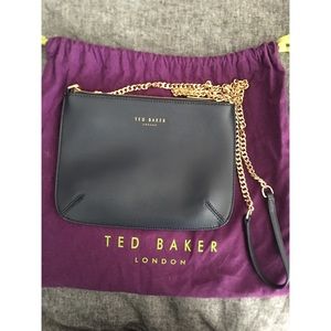 Ted Baker London navy  shoulder bag w gold strap